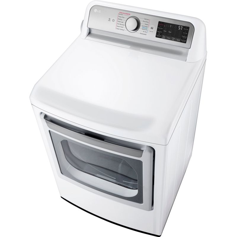 Alt View Zoom 3. LG - 7.3 Cu. Ft. Smart Gas Dryer with Steam and Sensor Dry - White