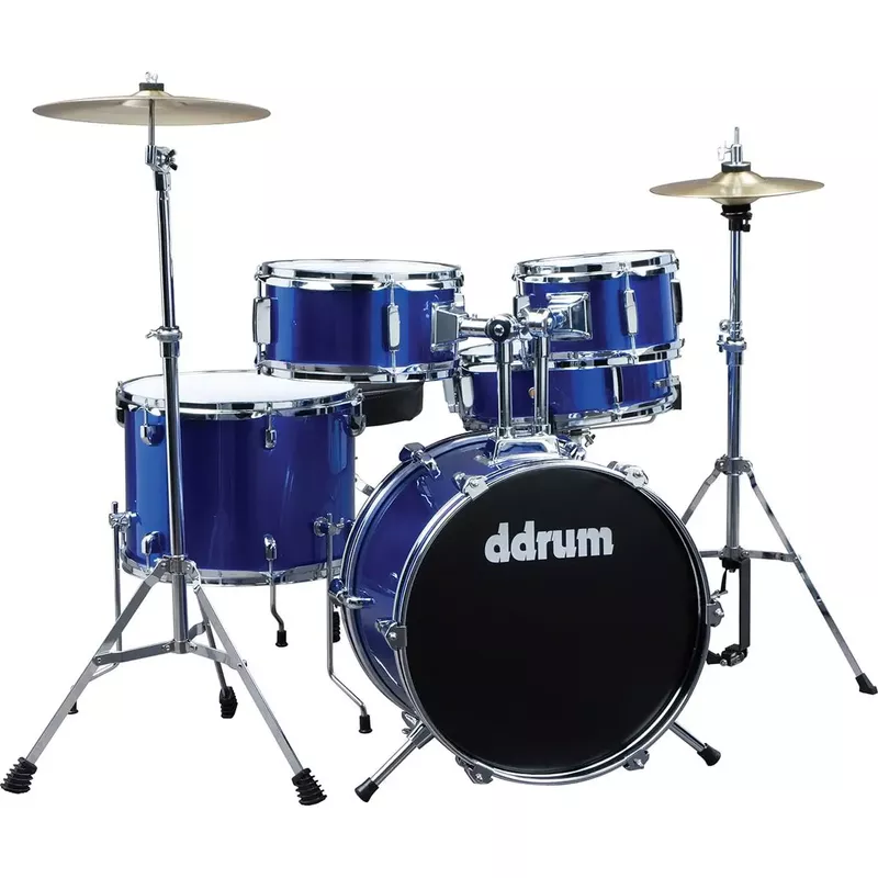 Dean Guitars D1 Junior Complete Drum Set with Cymbals, Police Blue