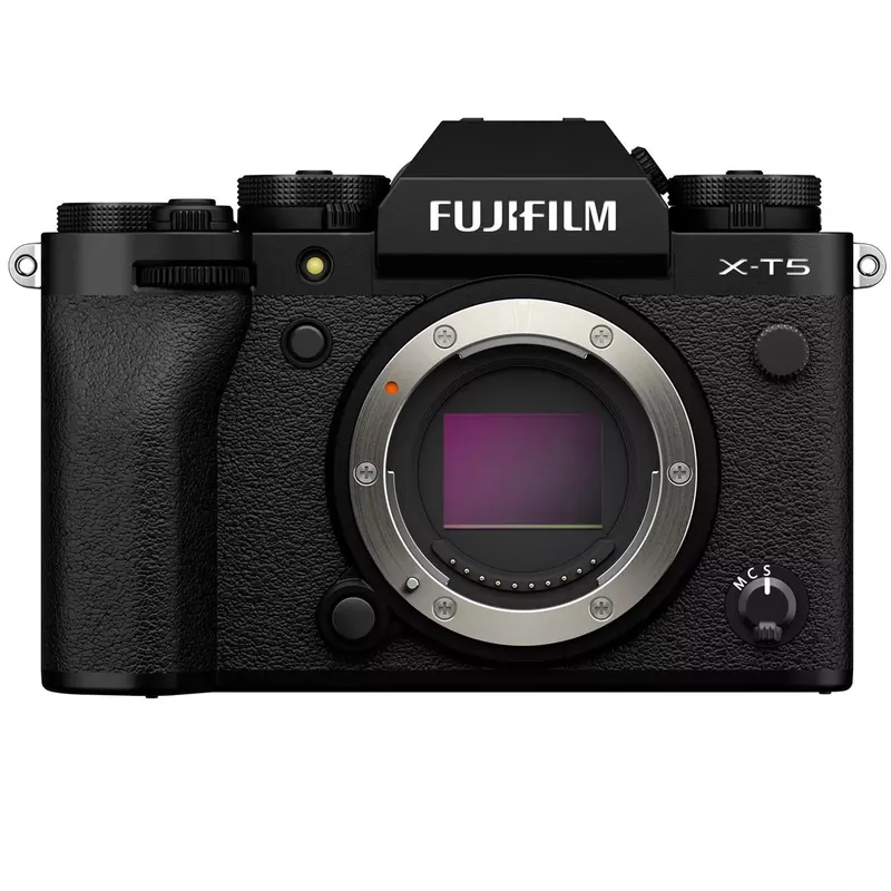 Fujifilm X-T5 Mirrorless Digital Camera Body, Black Bundle with 128GB SD Card, Backpack, 2x Battery, Charger, Screen Protector, Camera Strap, SD Card Case, Cleaning Kit
