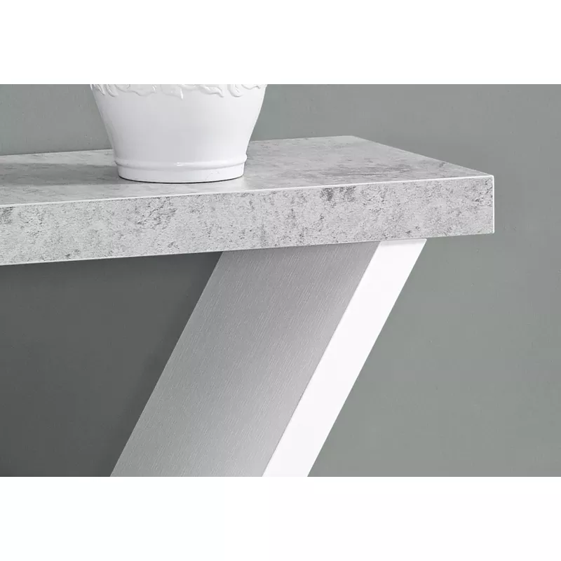 Accent Table/ Console/ Entryway/ Narrow/ Sofa/ Living Room/ Bedroom/ Laminate/ Grey/ White/ Contemporary/ Modern