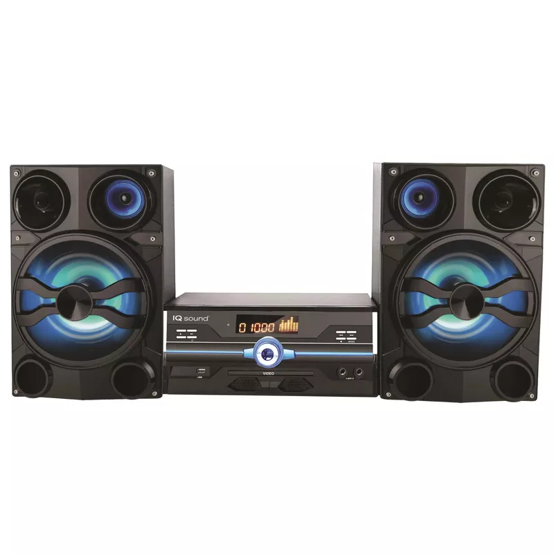 Hi-Fi Multimedia Audio System with Bluetooth and Auxiliary/USB/Microphone Inputs