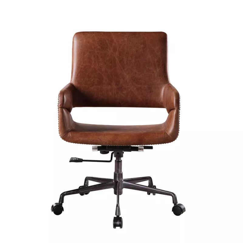 ACME Kamau Office Chair, Vintage Cocoa Top Grain Leather