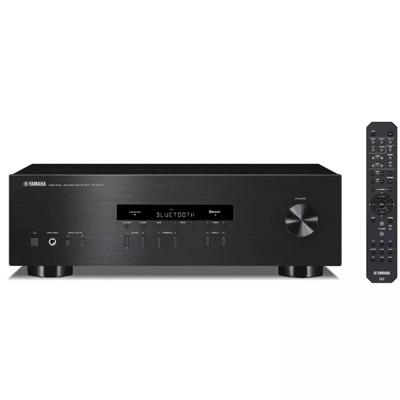 Yamaha R-S202 Stereo Receiver with Bluetooth + H&A 16 AWG Speaker Wire Cable (100' Spool)