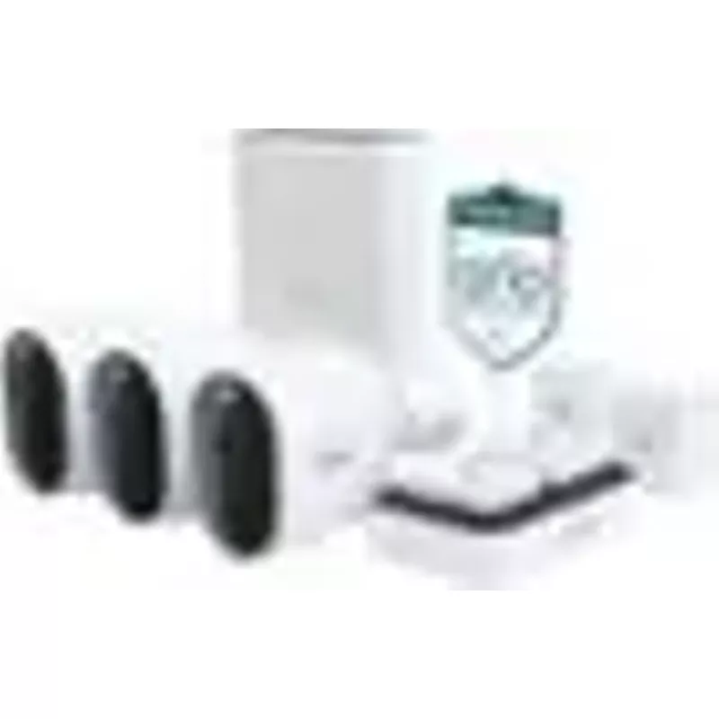 Arlo - Ultra 2 Spotlight 3-Camera Security Bundle Indoor/Outdoor Wireless 4K Security System - White