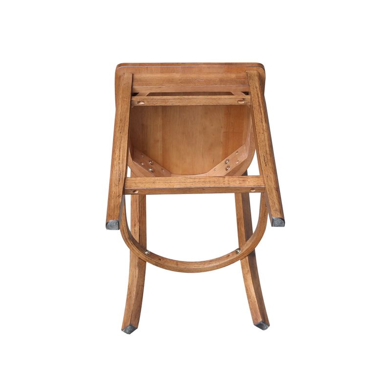 Emily Solid Wood Stool - Cinnamon/Espresso - Counter height