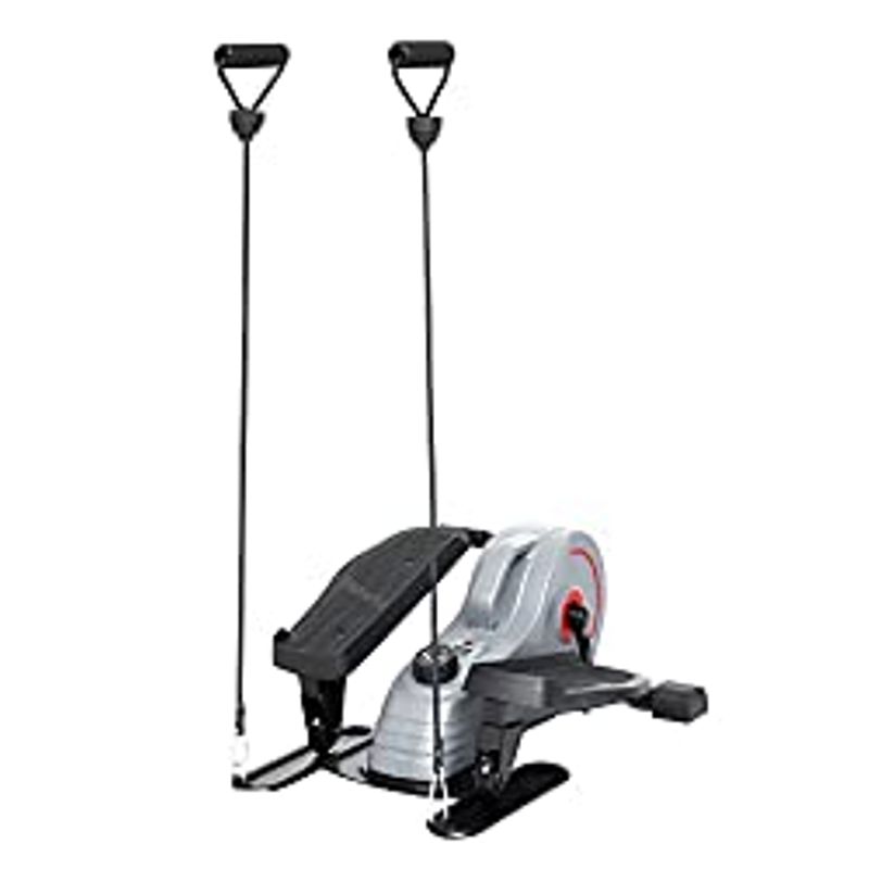 Sunny Health & Fitness Portable Stand Up Elliptical with Resistance Bands - SF-E320051
