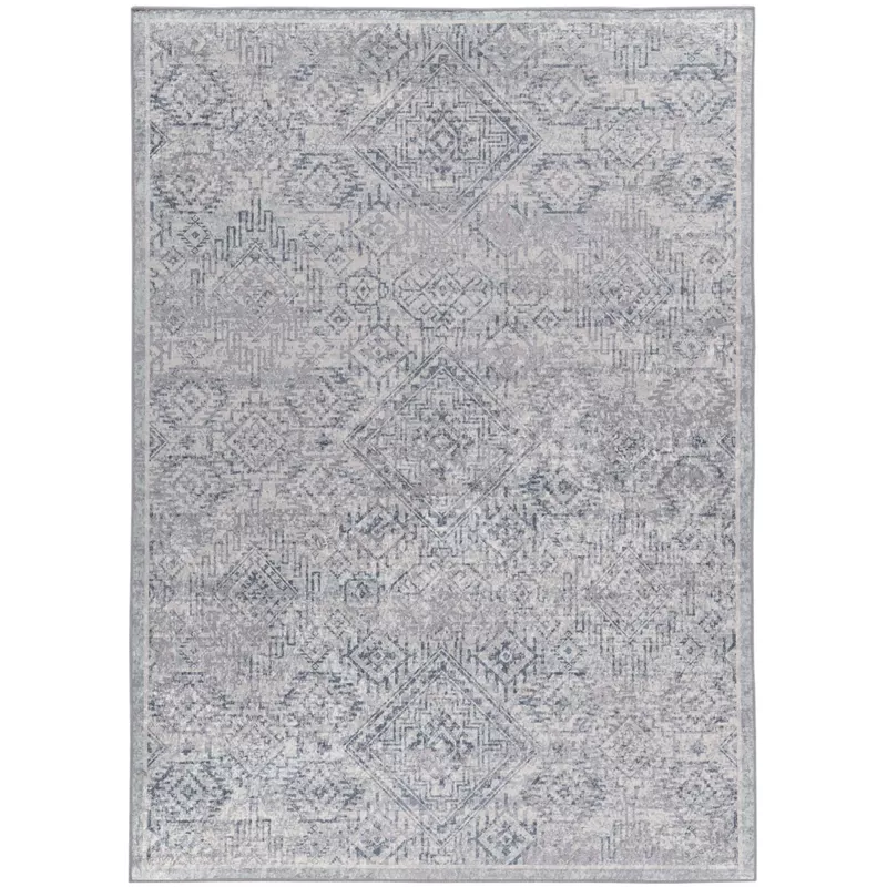Hutchens Gray And Blue 5X7 Area Rug