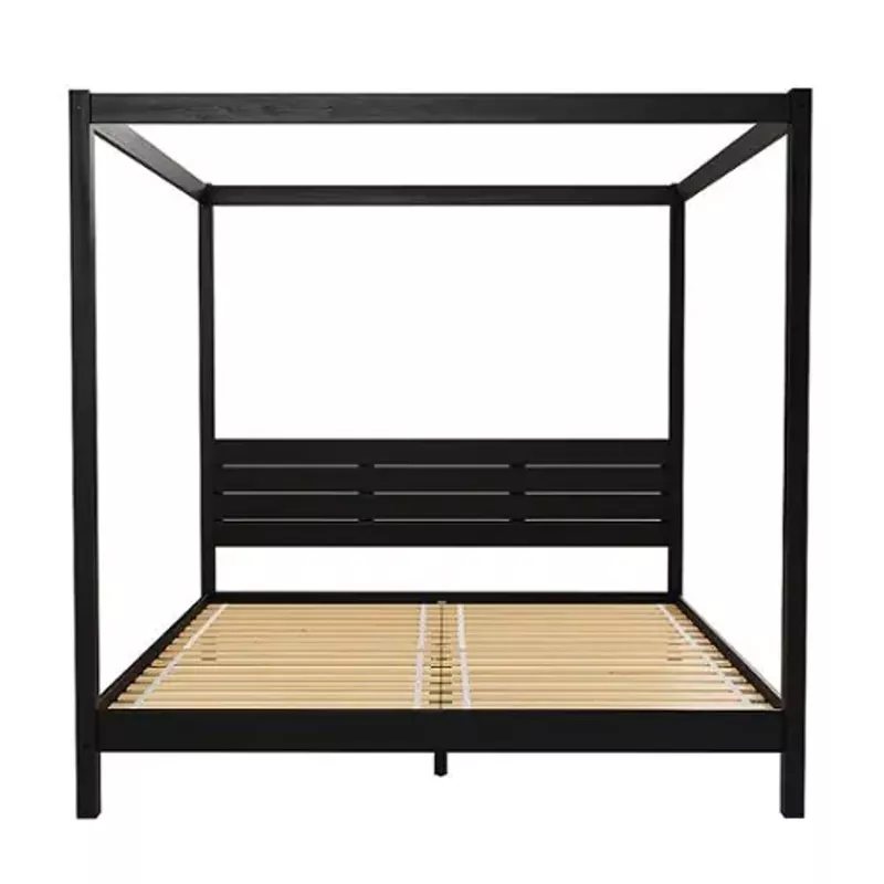 Rent to own Walker Edison - Minimalist Solid Wood Canopy King Bedframe ...