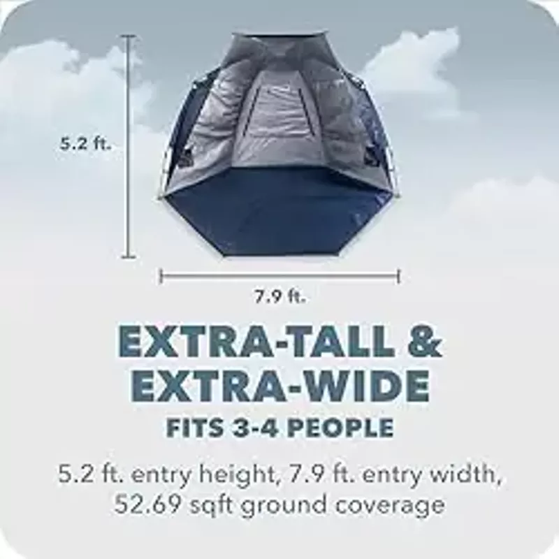 Sport-Brella Suncave UPF 50+ Sun and Rain Canopy for Camping, Beach and Sports Events