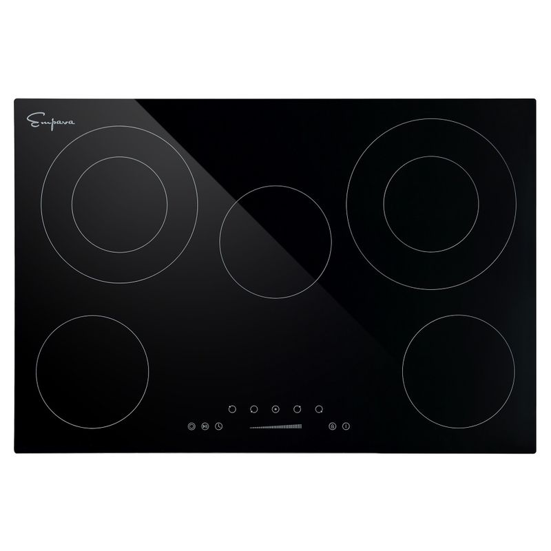 2 Piece Kitchen Appliances Packages Including 30" Radiant Electric Cooktop and 36" Wall Mount Range Hood - Black