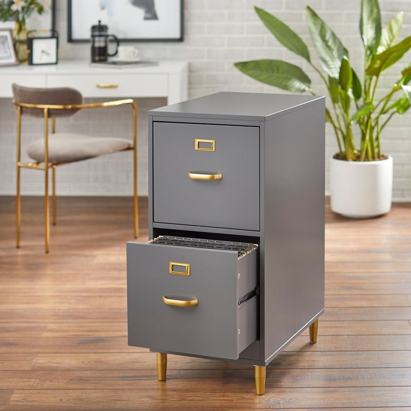 Carson Carrington Erfjord 2-drawer File Cabinet - Charcoal Grey