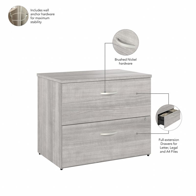 Hybrid 2 Drawer Lateral File Cabinet by Bush Business Furniture - White