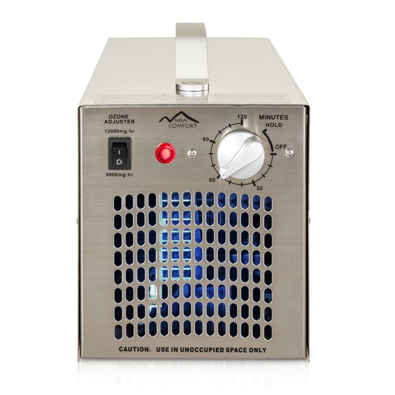 Stainless Steel Commercial Ozone Generator UV Air Purifier 6,000 to 12,000 mg/hr Industrial Stregnth - Stainless Steel
