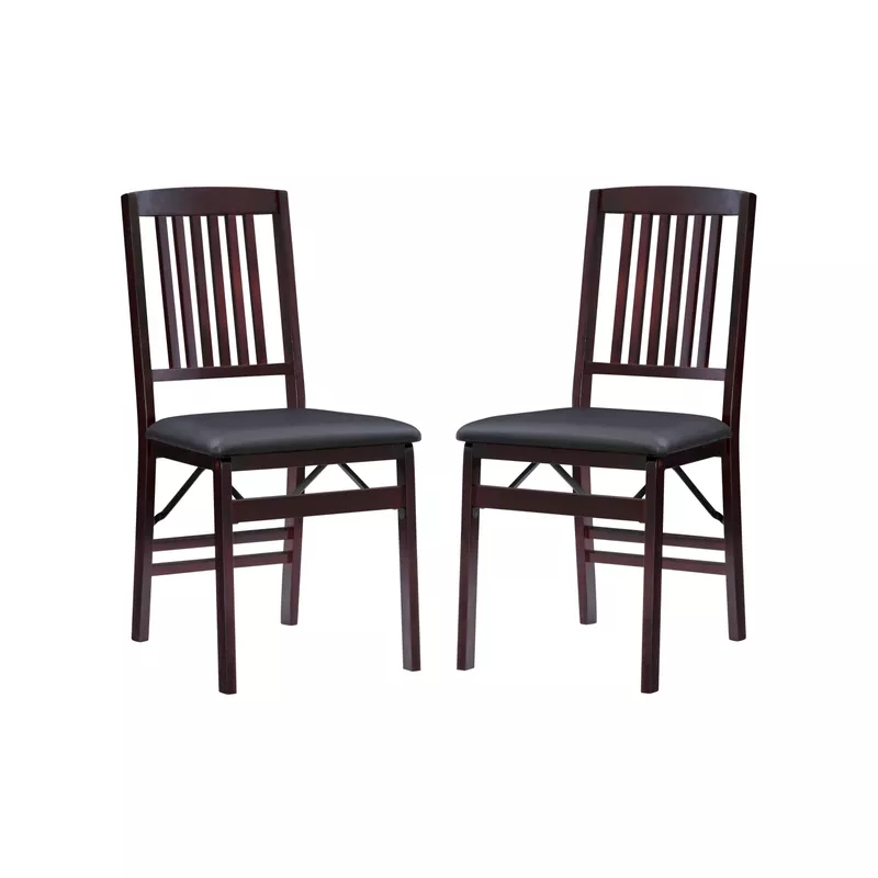 Delong Mission Folding Chair Set Of Two