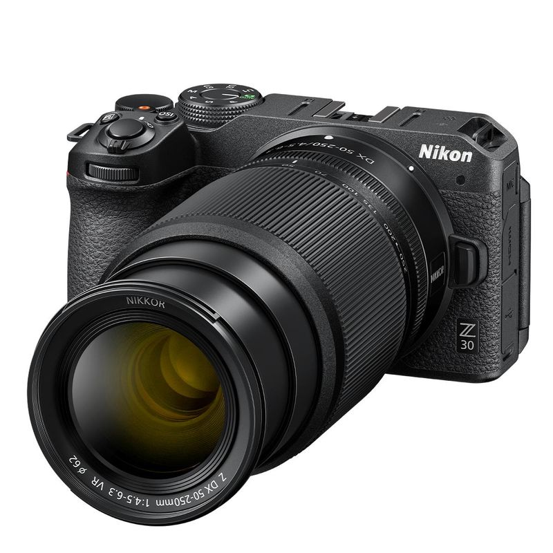 Nikon Z 30 Mirrorless Camera with 16-50mm & 50-250mm Lens, Bundle with 64GB SD Memory Card, Bag, 62mm and 46mm UV, CPL and ND Filters