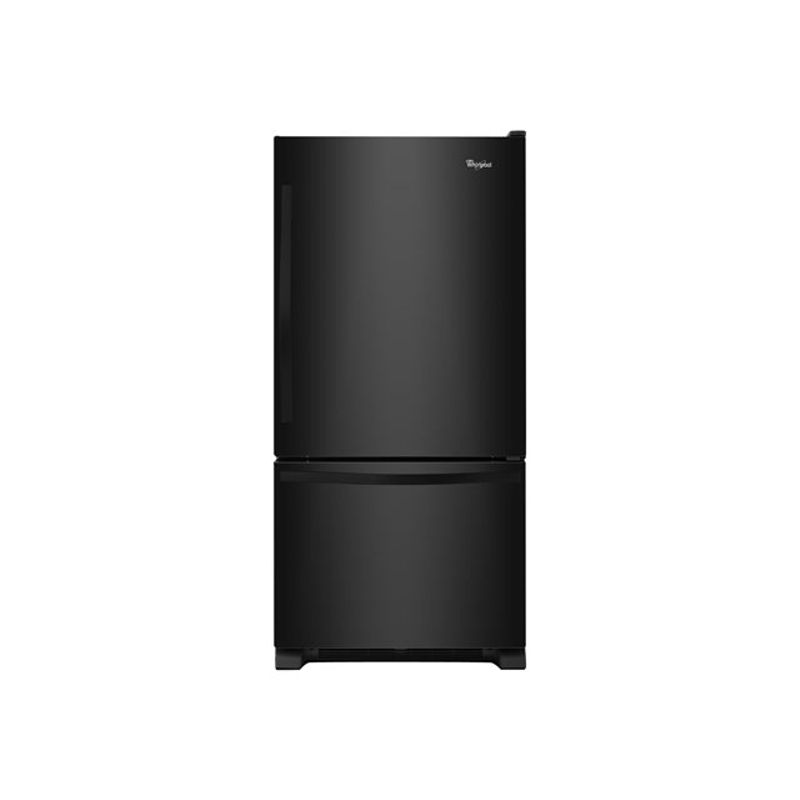 Whirlpool WRB322DMBB 21.9 Cu. Ft. Black Bottom Freezer Refrigerator - Energy Star