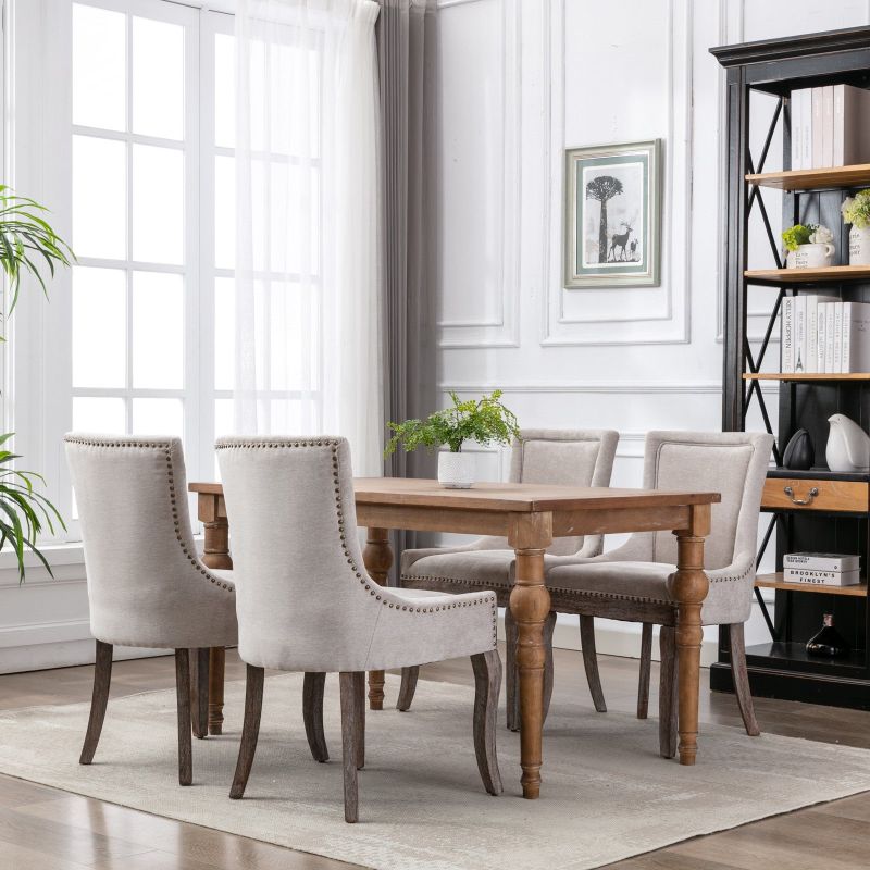 5 Pieces Dining Table Set - N/A - Beige