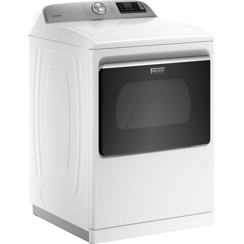 Angle Zoom. Maytag - 7.4 Cu. Ft. Smart Gas Dryer with Steam and Extra Power Button - White