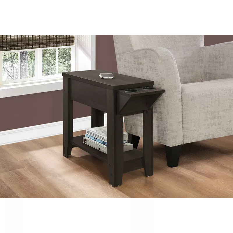 Accent Table/ Side/ End/ Storage/ Lamp/ Living Room/ Bedroom/ Laminate/ Brown/ Transitional