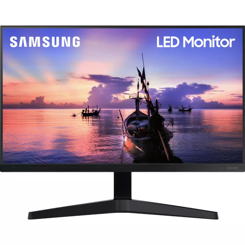 Samsung - 24" T350 Series IPS FHD, AMD FreeSync Monitor (VESA, HDMI, VGA) - Dark Blue Gray
