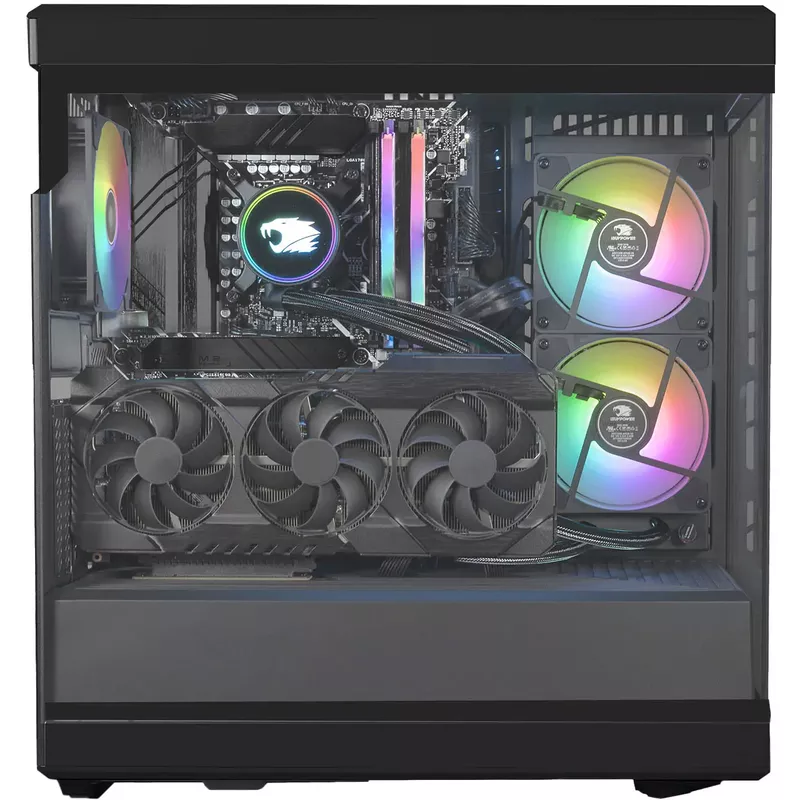 iBUYPOWER Y40 Gaming Desktop PC - Intel Core i7 14700KF - NVIDIA GeForce RTX 4070 Super 12GB - 32GB DDR5 RAM - 2TB NVMe - Black