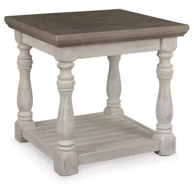 Gray/White Havalance Rectangular End Table