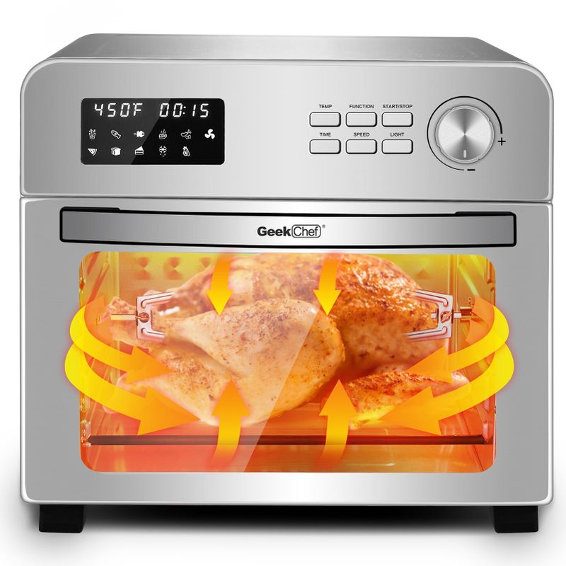 Air Fryer Toaster Oven 24QT - Silver