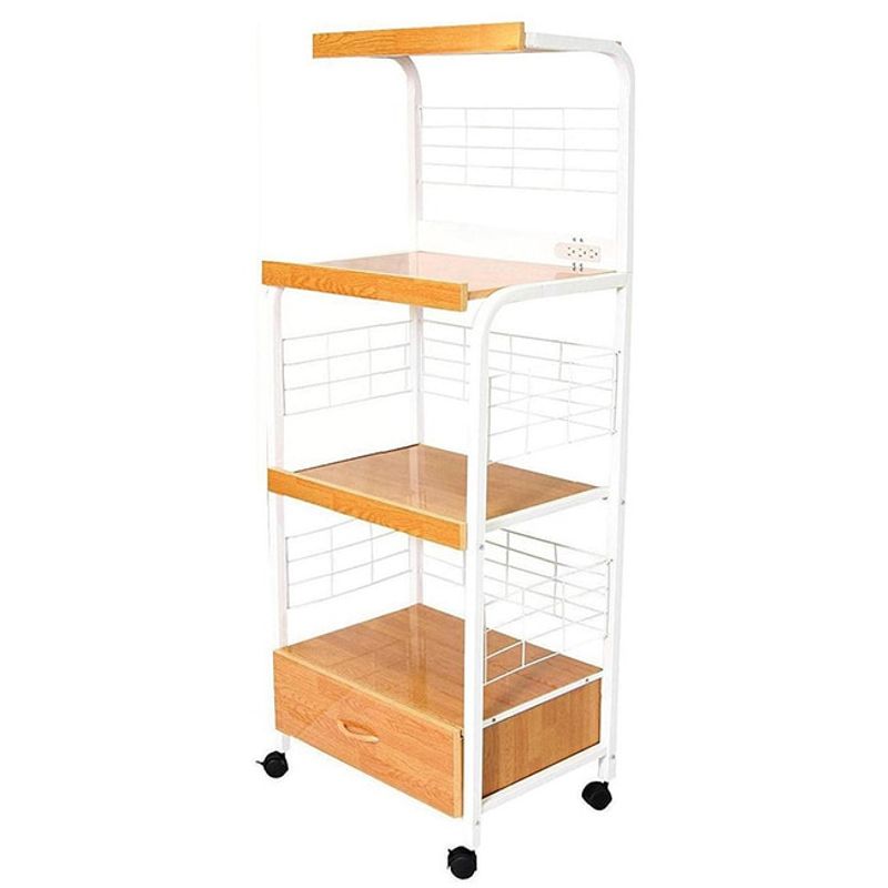 White 3-tier Microwave Cart
