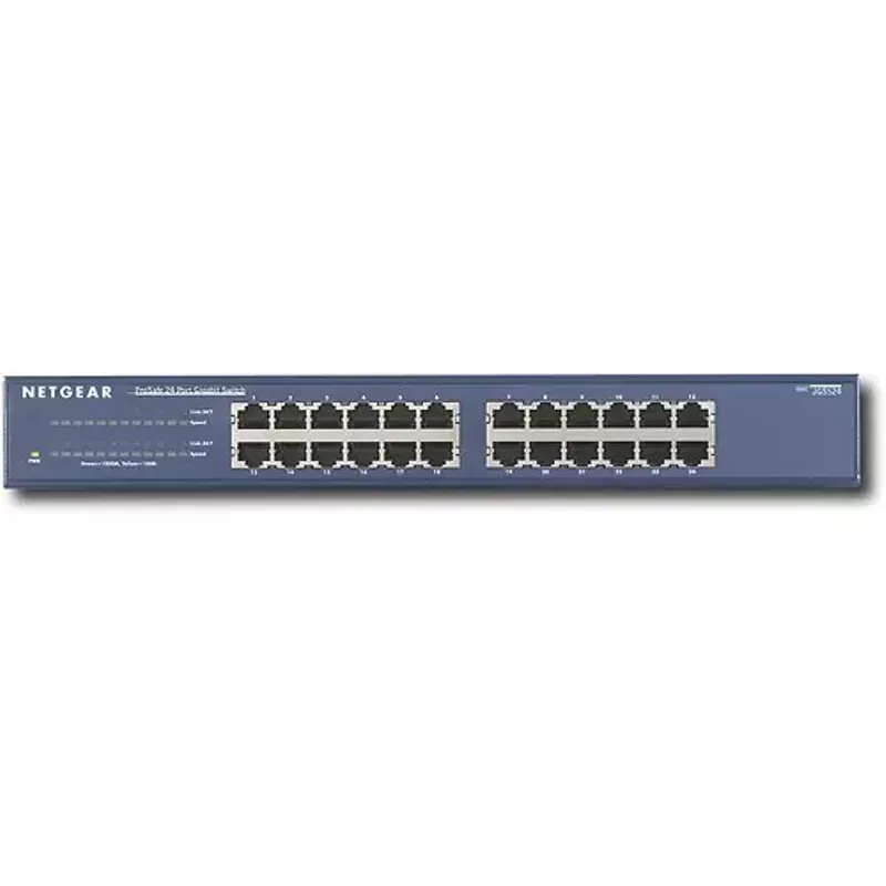NETGEAR - 24-Port 10/100/1000 Mbps Gigabit Unmanaged Switch - Blue