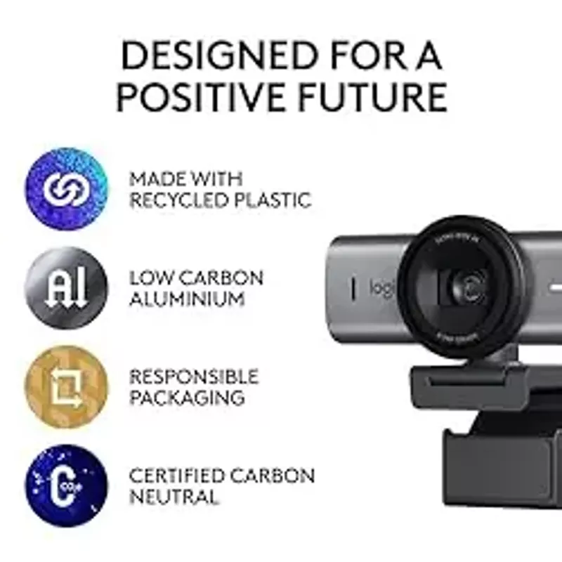 Logitech MX Brio 705 for Business 4K Webcam with Auto Light Correction, Ultra HD, Auto-Framing, Show Mode, USB-C, Works with Microsoft Teams, Zoom, Google Meet - Graphite