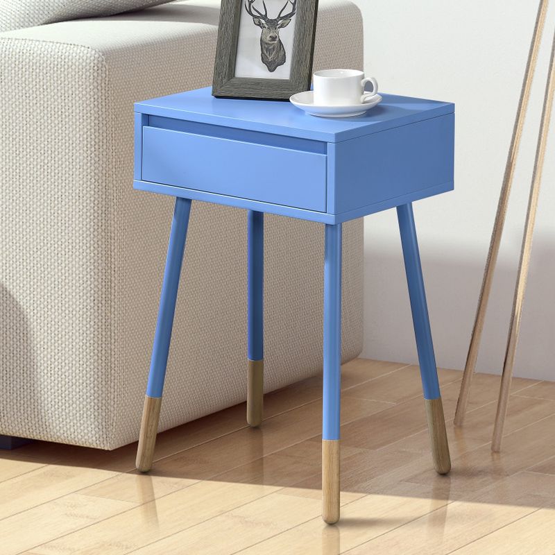 Furniture of America Faret Mid-Century Modern Two-Tone 1-drawer Side Table - Blue