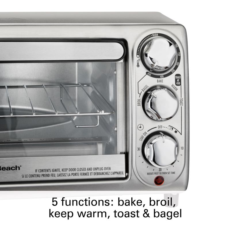 Hamilton BeachÂ® 4 Slice Toaster Oven - Stainless Steel