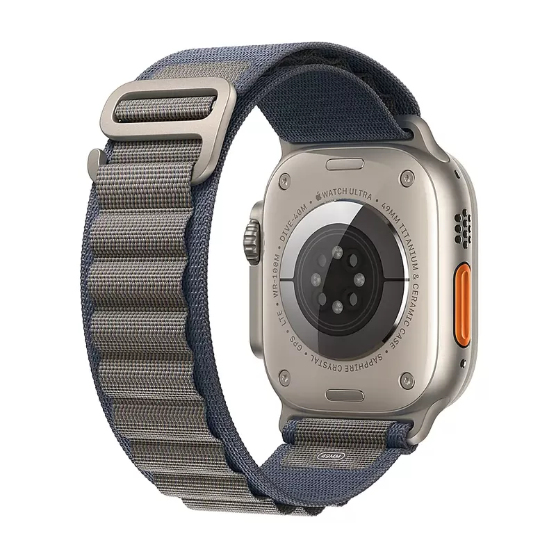 Apple Watch Ultra 2 GPS + Cellular 49mm Titanium Case with Blue Alpine Loop (Large) - Titanium