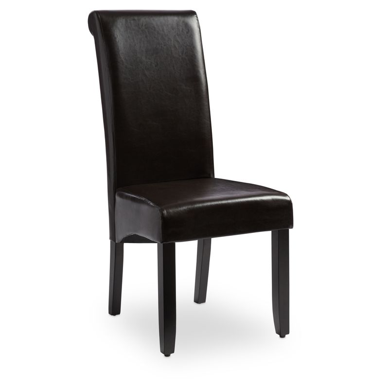 Milan Faux Leather Dining Chairs (Set of 2) - Black
