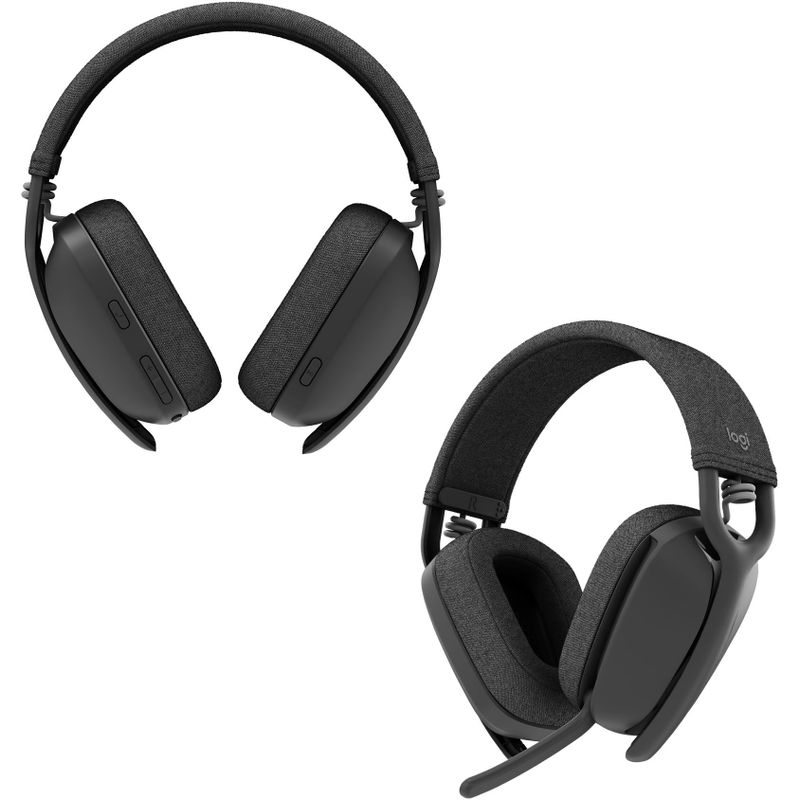 Alt View Zoom 15. Logitech - Zone Vibe 125 Wireless Over-the-Ear Headphones with Noise-Canceling Microphone - Graphite