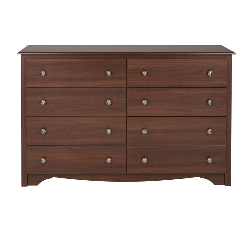 Rent to own Prepac Sonoma 8 Drawer Double Dresser for Bedroom, Wide Chest of Drawers