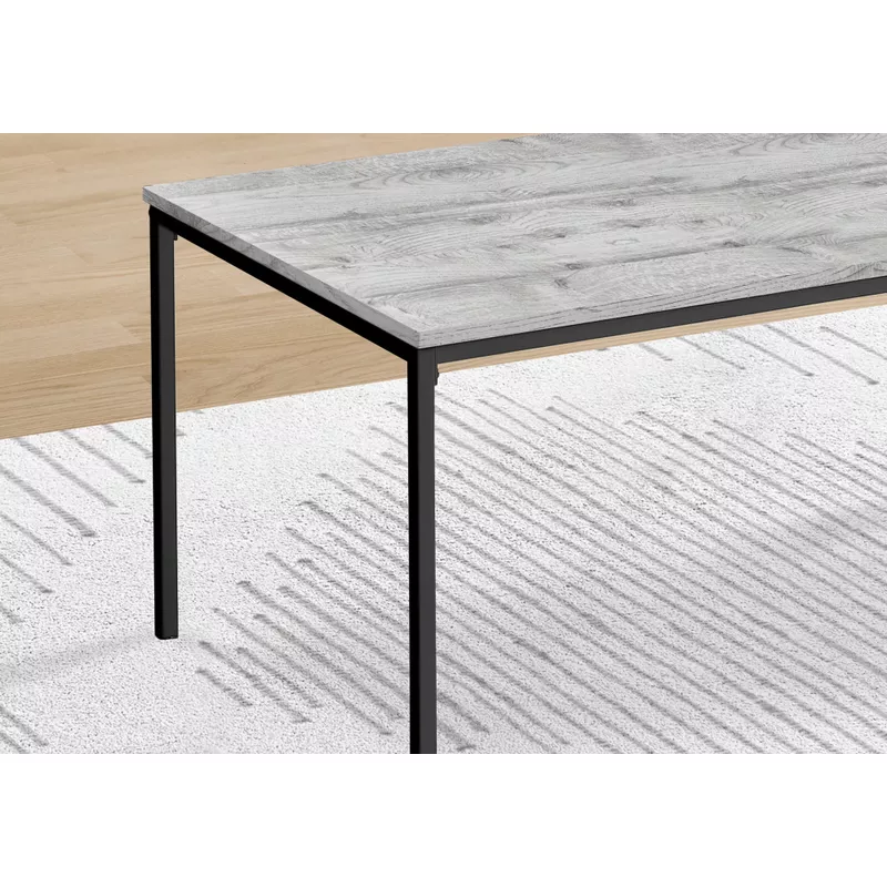 Table Set - 3Pcs Set / Grey / Black Metal