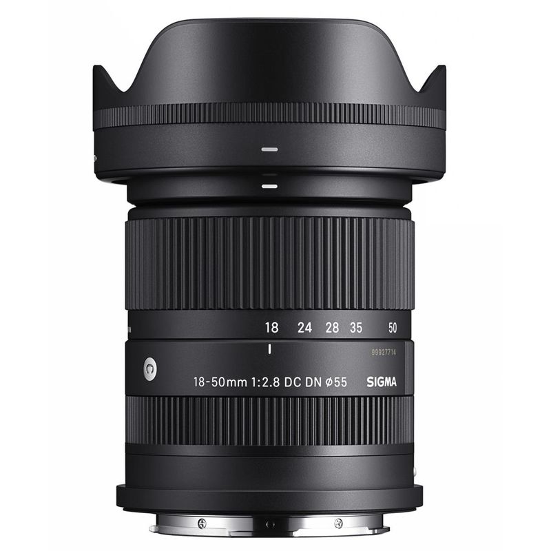 Sigma 18-50mm f/2.8 DC DN Contemporary Lens for Sony E - Bundle With Flashpoint Zoom-Mini TTL R2 Flash, 55mm Filter Kit, Cleaning Kit