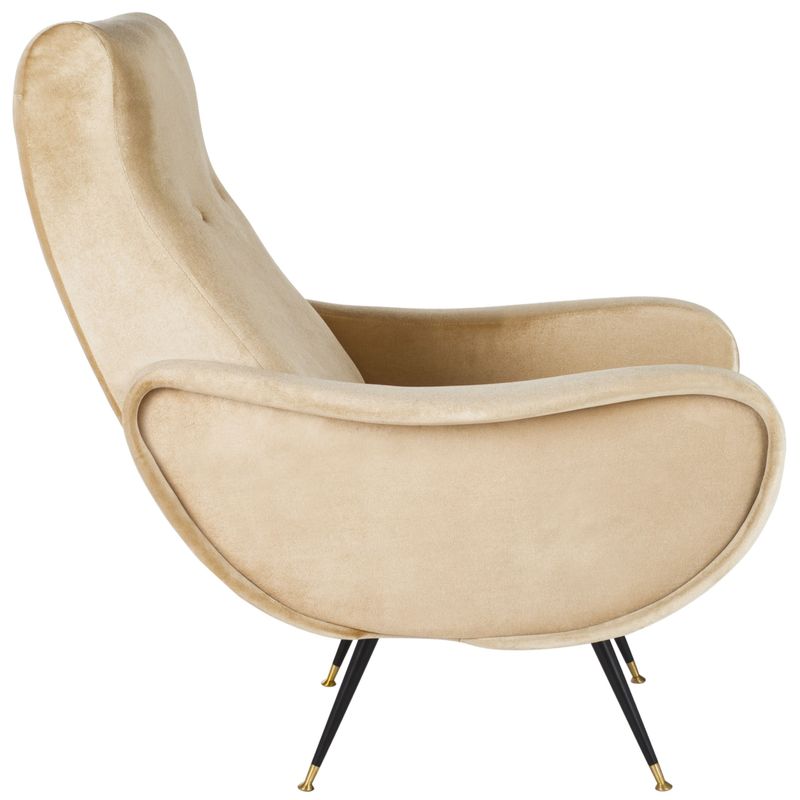 Safavieh Mid-Century Modern Elicia Velvet Camel Accent Chair - FOX6260B