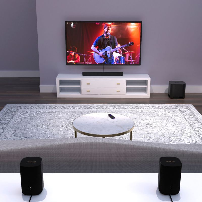 Alt View Zoom 12. Wireless Surround Speakers (Pair) for Roku TV, Roku Smart Soundbar, Roku Streambar or Streambar Pro - Black
