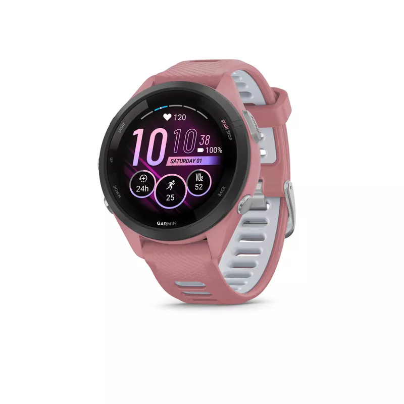 Garmin - Forerunner 265S Running Smartwatch Light Pink/Whitestone