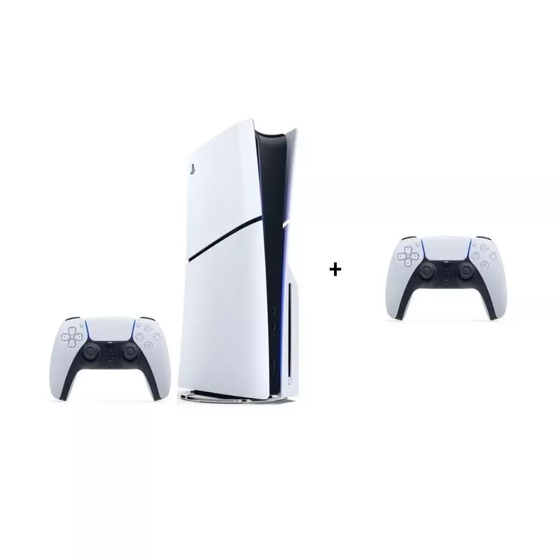 PlayStation 5 Slim 1TB Disc + PS5 DualSense - White