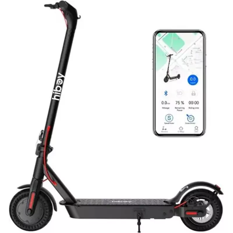 HiBoy - KS4 Pro Foldable Electric Scooter w/ 25 mi Max Operating Range & 19 mph Max Speed - Black