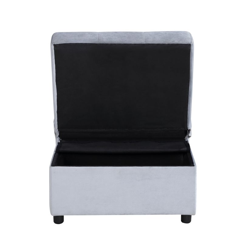 Daria 4-in-1 Convertible Futon Lounge Chair - Brownish Grey
