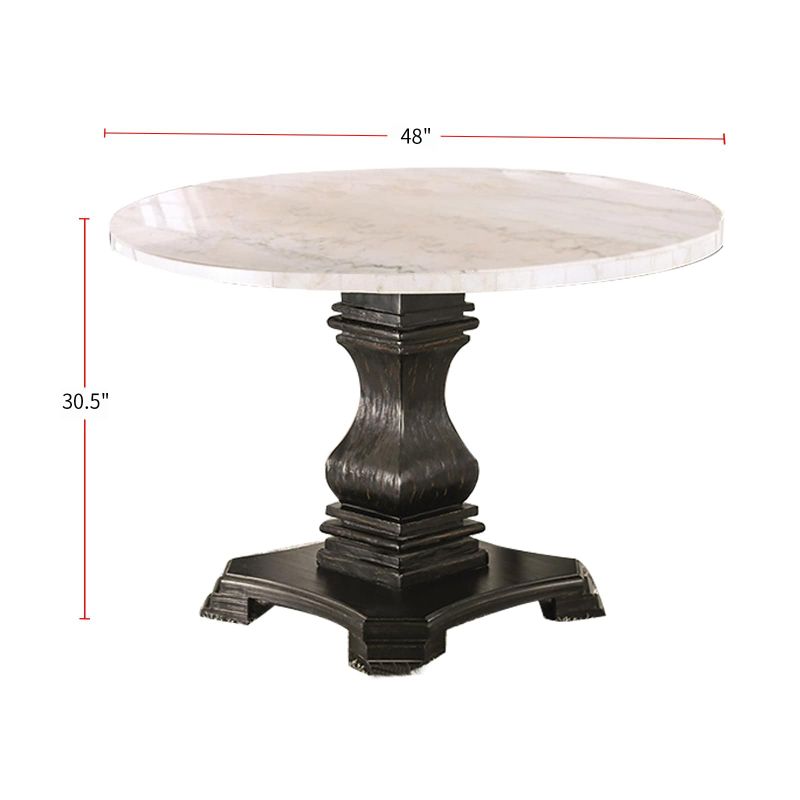 5 Piece Dining Round Table Set in Gray Finish - Multi