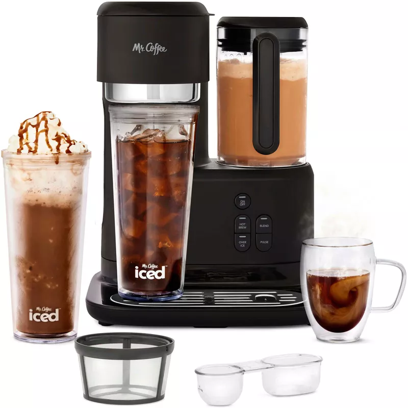 Mr. Coffee Frappe Single-Serve Iced and Hot Coffee Maker/Blender - Black