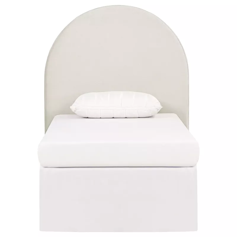 June Upholstered Arched Twin Headboard Ivory