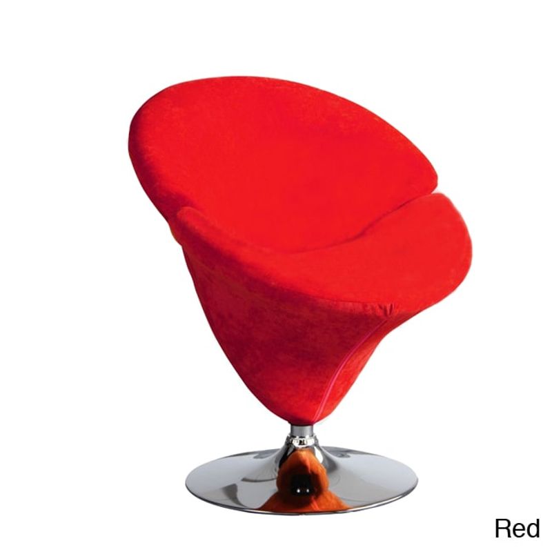 Tulip Microfiber Leisure Chair - Red