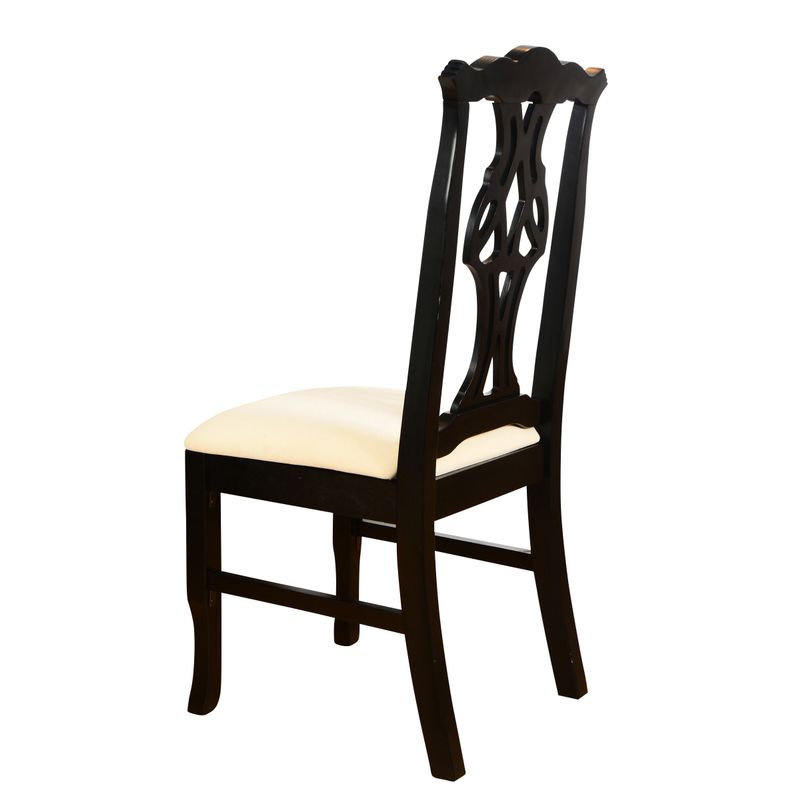 Wood Chippendale Dining Chair - Mahogany