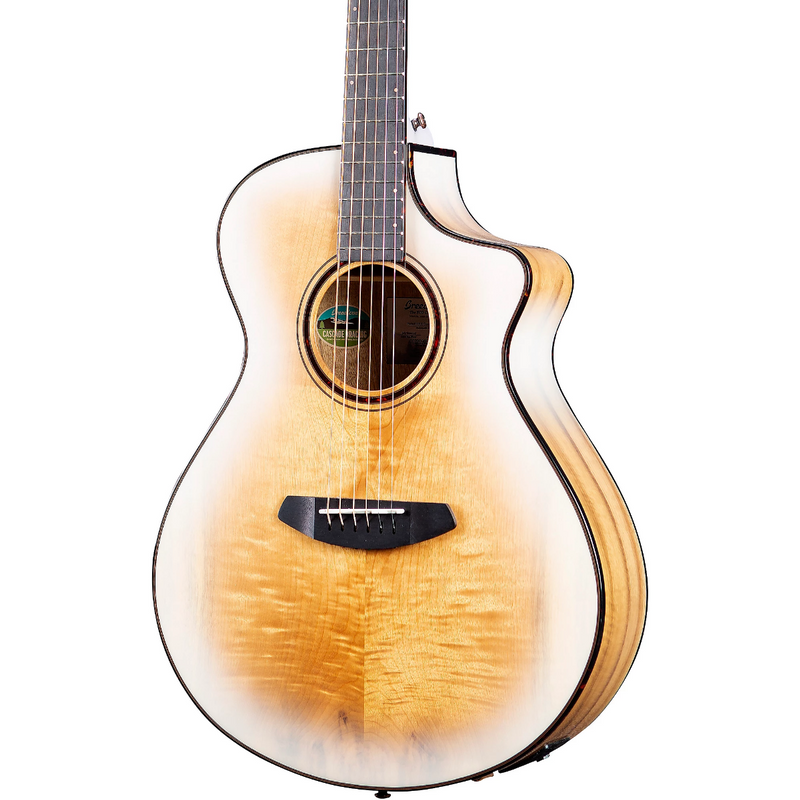 Breedlove Pursuit Exotic S Concert CE Acoustic Electric Guitar. White Sand Myrtlewood